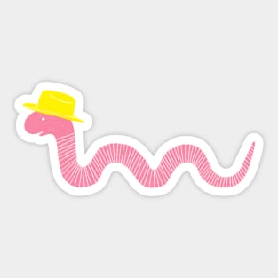 Wiggly Western Worm Sticker